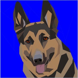 Mr Bear - German Shepherd Foundation Paper Pieced Quilt Block