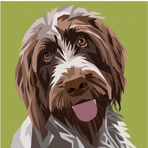 Wirehaired Pointing Griffon foundation paper pieced quilt block