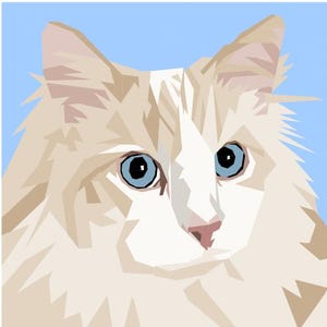 Fluffigt vitt och beige kattfundamentpappersquiltblock