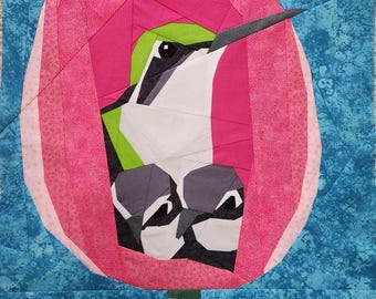 Hummingbird Family Foundation Paper Pieced Quilt Block