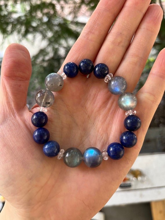 【HYERES LOR】24SS★ Beads SL (Y) MIX Bracelet Lapis Lazuli Lapis Lazuli Bracelet - Larger | Clarity Crystal Shop