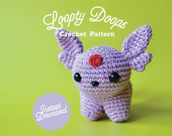 Op Pokemon geïnspireerde paranormale stijl Foxy Rabbit Kitten, pdf-haakpatroon amigurumi