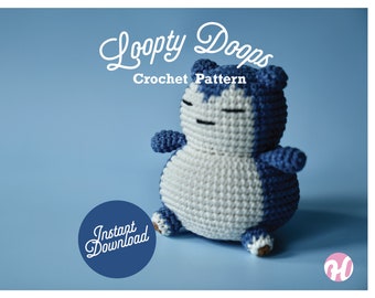 Sleepy Thicc Boi Pokemon geïnspireerde amigurumi, haakpatroon pdf