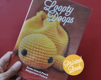 Op Pokemon geïnspireerd Sizzle Lizard amigurumi-haakpatronenboek