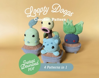 Gehaakte op Pokemon geïnspireerde bonsaibundel Amigurumipatroon pdf