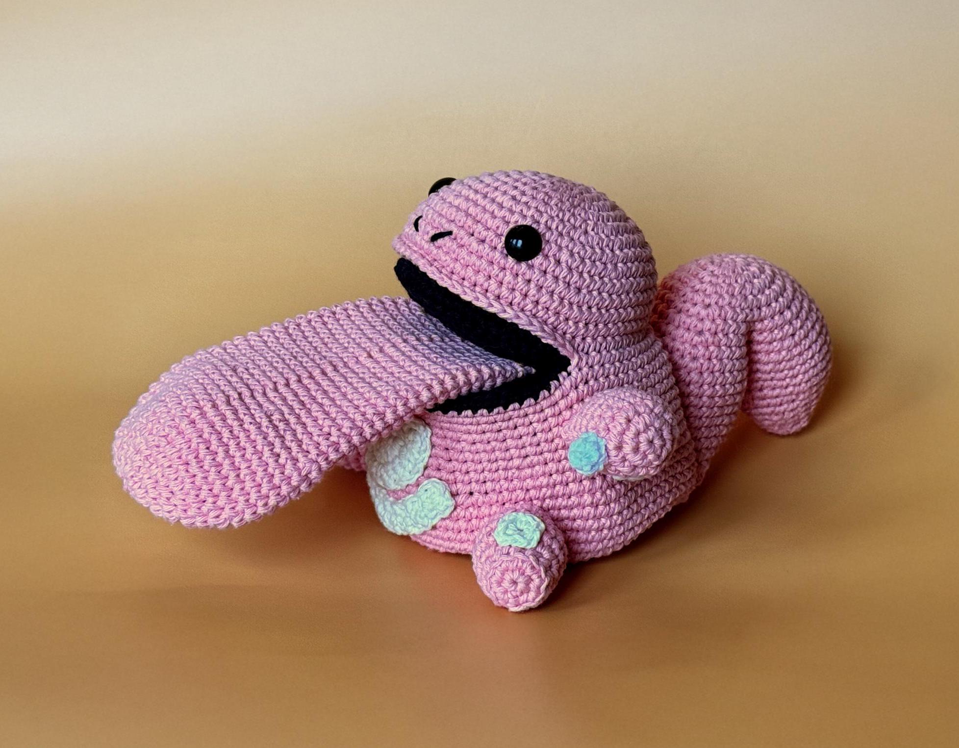 Crochet Pokemon Inspired Bleppo Gecko Amigurumi Pattern: Fun Pouch PDF ...