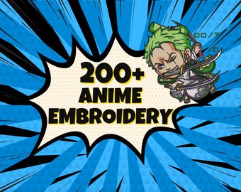 200+ Anime Embroidery File, High Quality, Embroidery Design