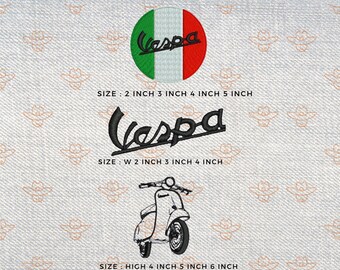 Vespa Embroidery, Embroidery Design, Instant Download