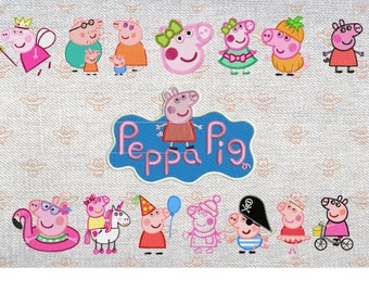 Peppa Embroidery, Embroidery Design, Instant Download