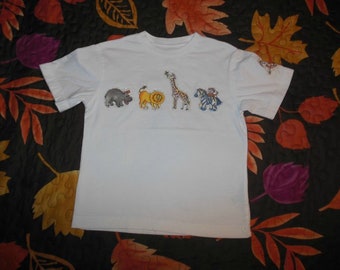 Boys Circo Custom White Tee Xsmall 4/5 Zoo Animals