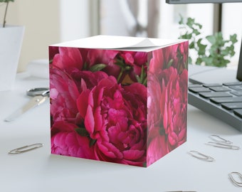 Cubo per appunti Peonie II