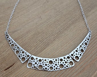 Colar Pitsi de renda Liisa Vitali - Joia vintage de prata 925