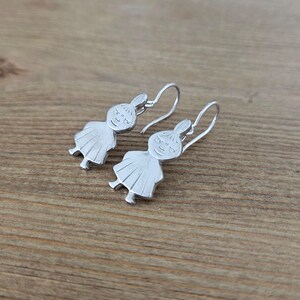 Moomin's Little My Pikku Myy Earrings Vintage Silver 925 Jewelry zdjęcie 4