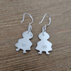 Moomin's Little My Pikku Myy Earrings Vintage Silver 925 Jewelry zdjęcie 5