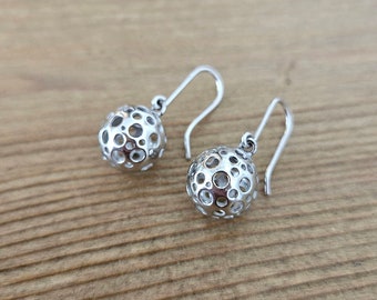 Liisa Vitali Ladybug Leppäkerttu Silver Earrings - Vintage 925 Silver Earrings