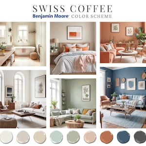 Swiss Coffee Benjamin Moore Home Paint Palette Complementary Whole ...