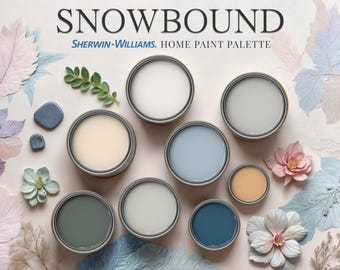 Snowbound Sherwin Williams Home Paint Palette Whole House Color Scheme Guide Trend Interior Design Modern Farmhouse Natural Calm Neutrals