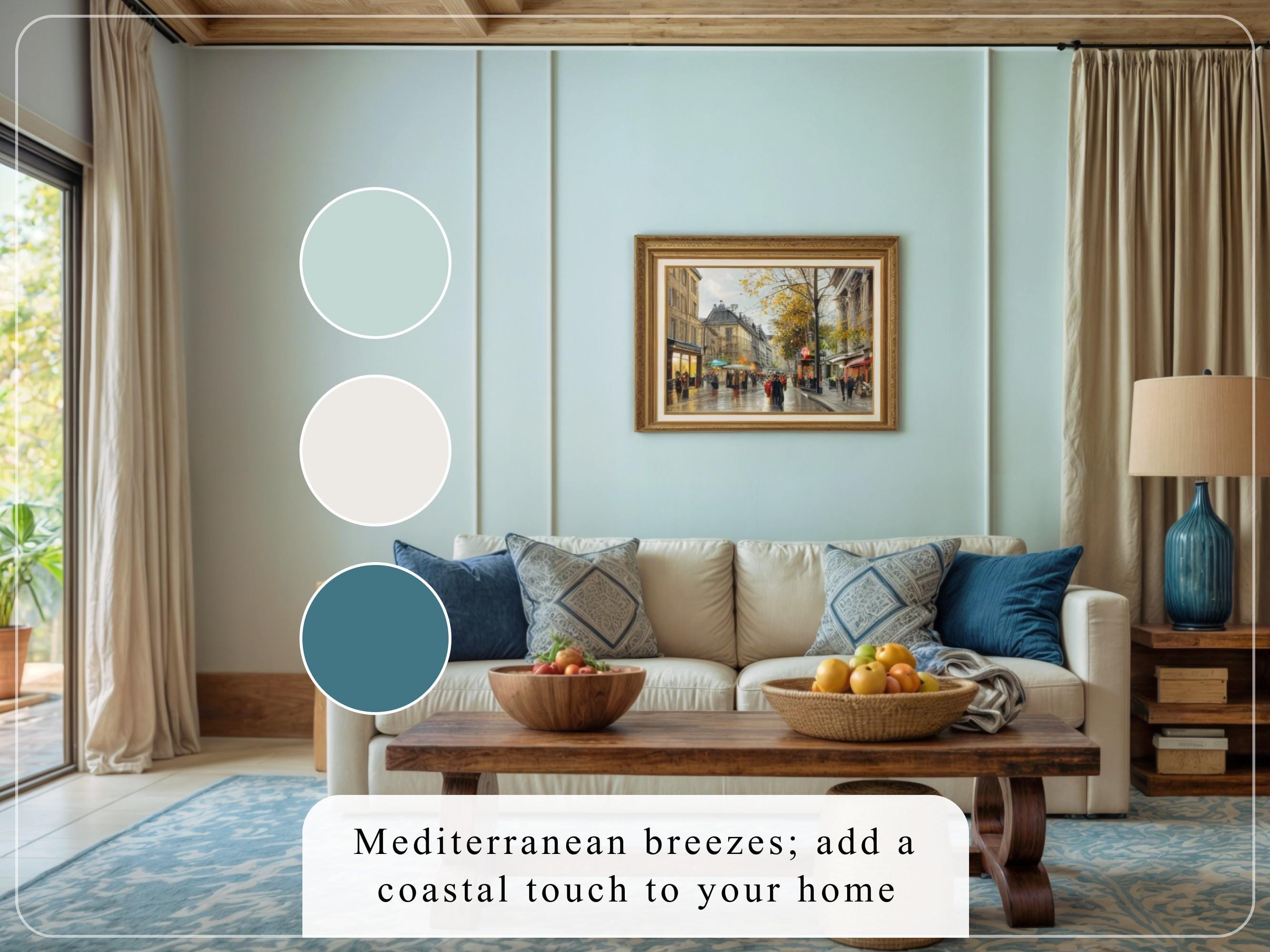 Mediterranean Home Paint Palette Sherwin Williams Whole House Color Scheme  Guide Complementary Interior Design Calm Beach Coastal Farmhouse - Etsy, image size:2667x2000