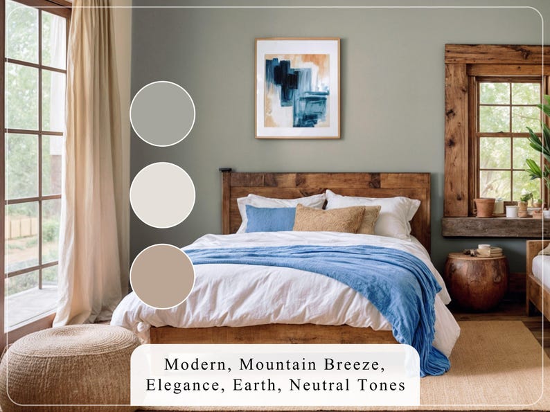 Mountain Oasis Home Paint Palette Colors Sherwin Williams Modern Neutral Warm Color Scheme Interior Wall Design Guide Cozy Farmhouse Cottage image 5