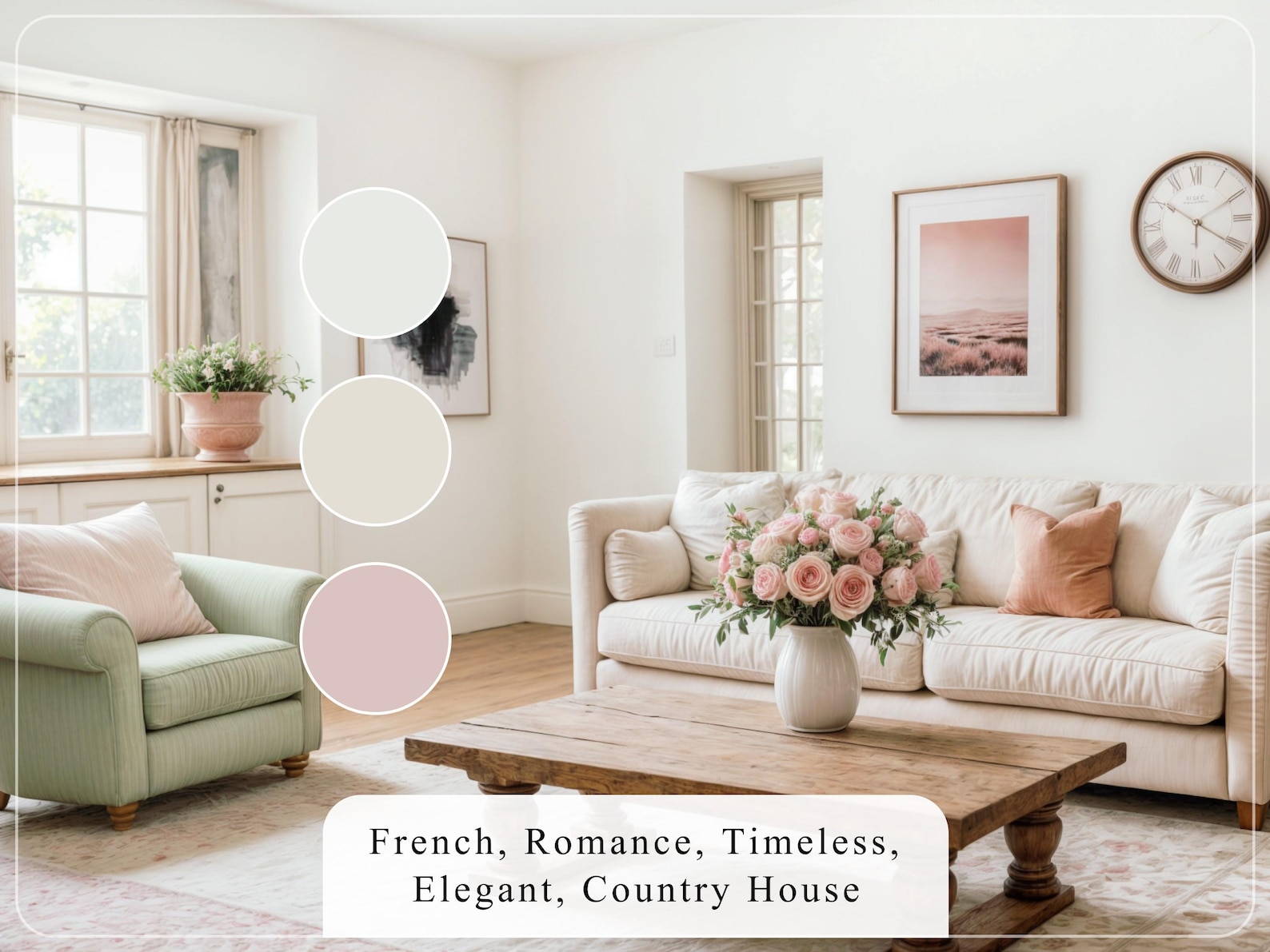 French Farmhouse Benjamin Moore Home Paint Palette Whole House Color ...