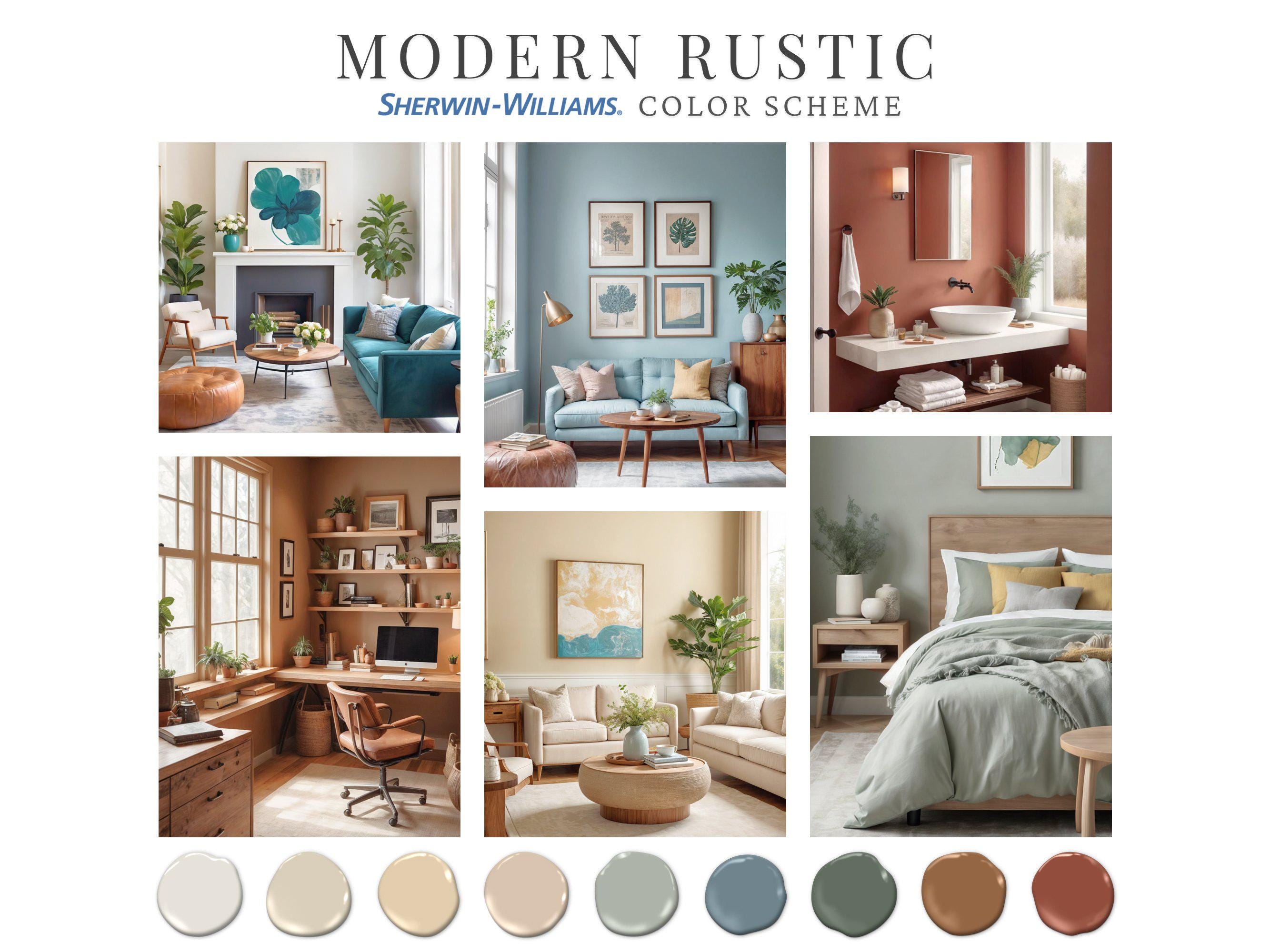 Modern Rustic Home Paint Palette Sherwin Williams Whole House Color ...