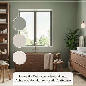 Evergreen Fog Home Paint Palette, Sherwin Williams 2024 Inspired, Whole House Color Scheme, Trend Interior Paint Design, Farmhouse & Cottage image 6