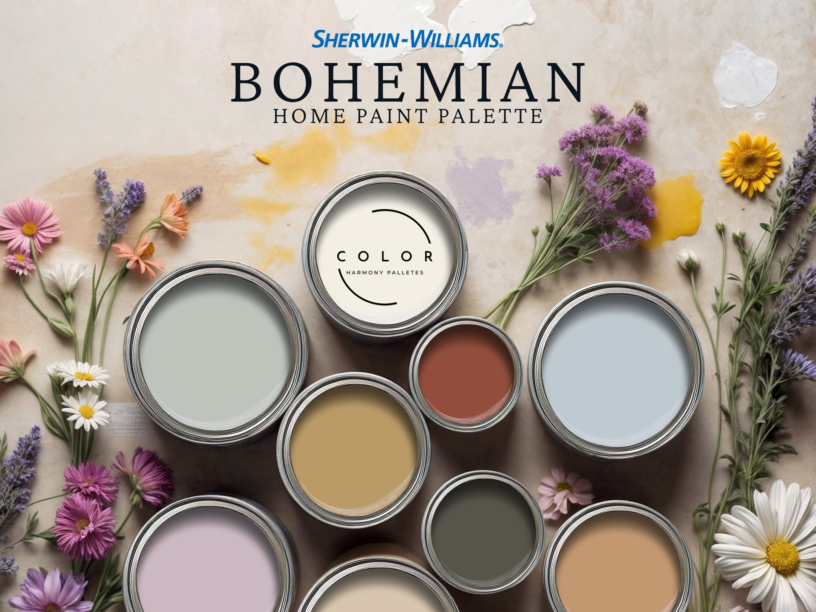 Bohemian Home Paint Palette Sherwin Williams 2024 Whole Home Decor ...