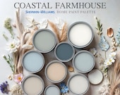 Coastal Farmhouse Home Paint Palette Sherwin Williams Complementary Whole House Interior Color Scheme Guide Modern Cottage Coastal Beach