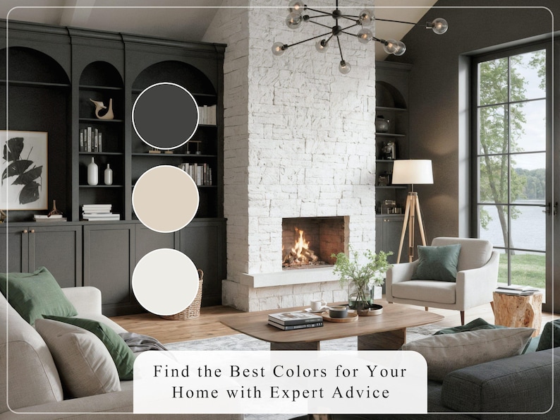 Iron Ore Home Paint Palette, Sherwin Williams 2025 Inspired, Whole House Color Scheme, Trendy Interior Paint Design, Modern & Chic Vibes image 3