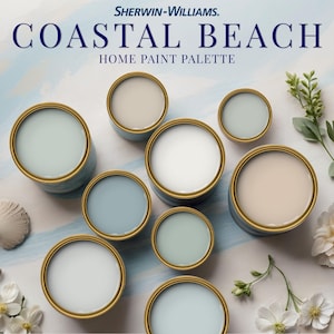 Coastal Beach Home Paint Palette Sherwin Williams Whole House Color Scheme Guide Trend Interior Paint Tones Design Natural Farmhouse Shades
