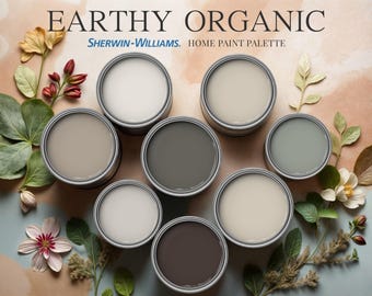 Earthy Organic Home Paint Palette Sherwin Williams Complementary Whole House Color Scheme Guide Interior Design Modern Calm Neutral Breezy