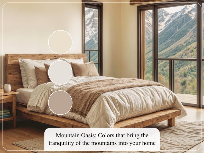 Mountain Oasis Home Paint Palette Colors Sherwin Williams Modern Neutral Warm Color Scheme Interior Wall Design Guide Cozy Farmhouse Cottage image 4