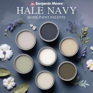 Hale Navy Benjamin Moore Home Paint Palette House Color Scheme Guide Classic Blue Modern Farmhouse Calm Luxury Navy Kitchens Accent Walls