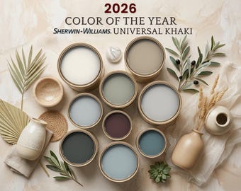 Sherwin Williams 2026 Color of The Year Universal Khaki Home Paint Palette (Digital)