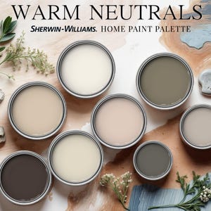 Warm Neutrals Home Paint Palette Sherwin Williams Complementary Whole House Color Scheme Guide Interior Design Calm Earthty Modern Cozy Vibe
