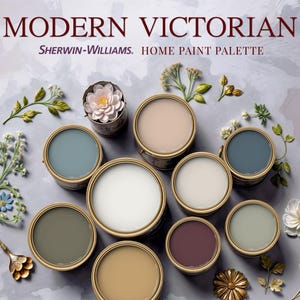 Modern Victorian Home Paint Palette Sherwin Williams Complementary Whole House Color Hues Scheme Timeless Historical Elegant Interior Design