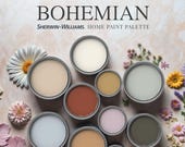 Bohemian Home Paint Palette Sherwin Williams Whole House Decor Color Schemes Guide Interior Design Trend Tones Boho Vintage Retro Farmhouse