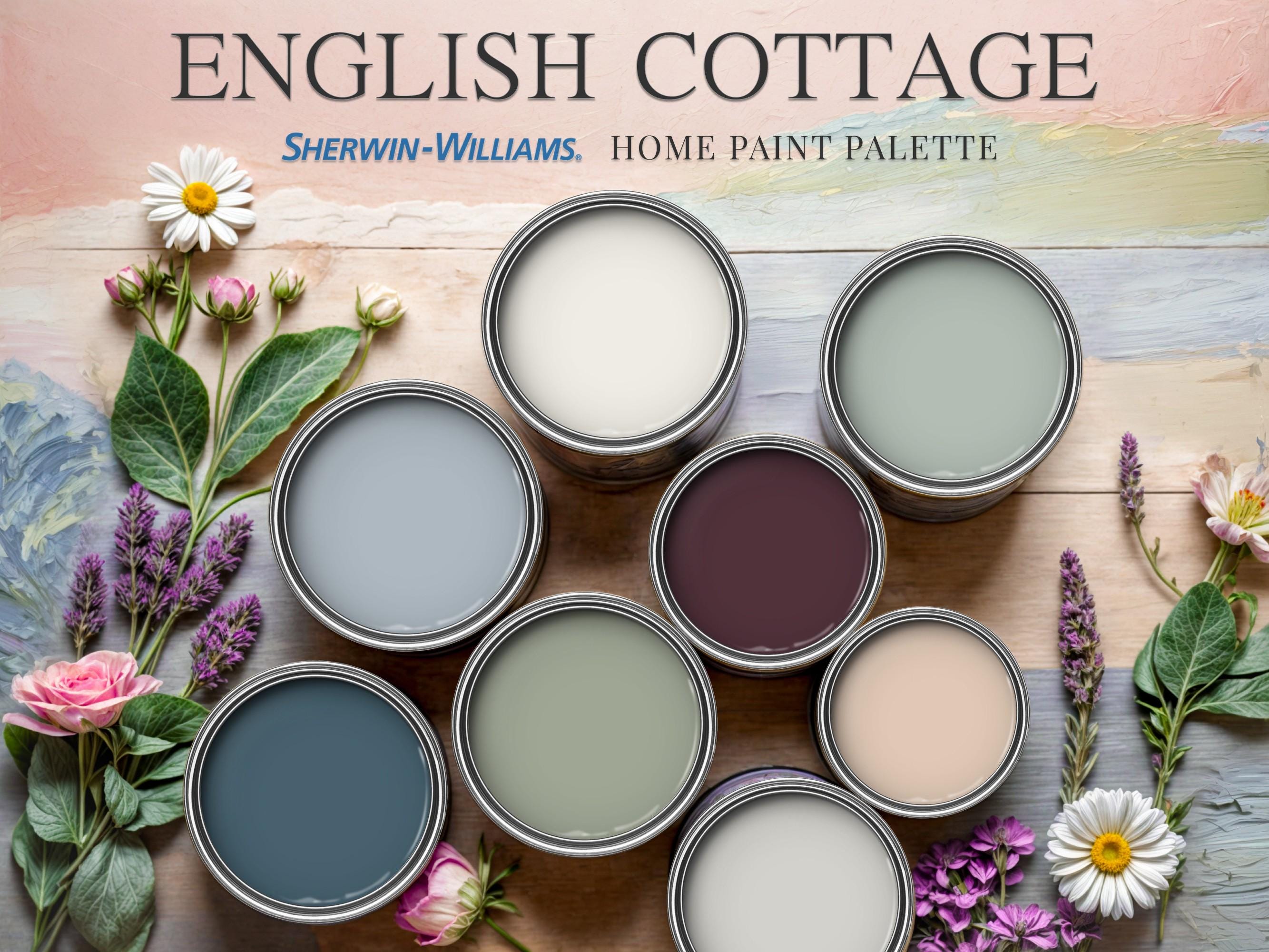 English Cottage Home Paint Palette Sherwin Williams Whole House Color Scheme Trend Interior Hues Design Modern Country Farmhouse Countryside