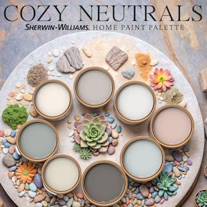 Cozy Neutrals Home Paint Palette Sherwin Williams Complementary Whole House Color Scheme Guide Interior Design Calm Earthty Modern Soft Chic