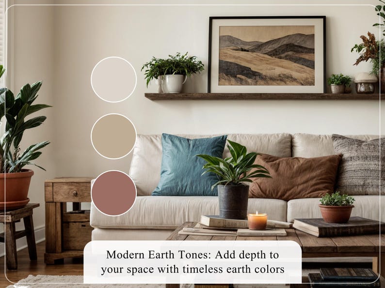 Modern Earth Tones Sherwin Williams Home Paint Palette Guide Whole ...