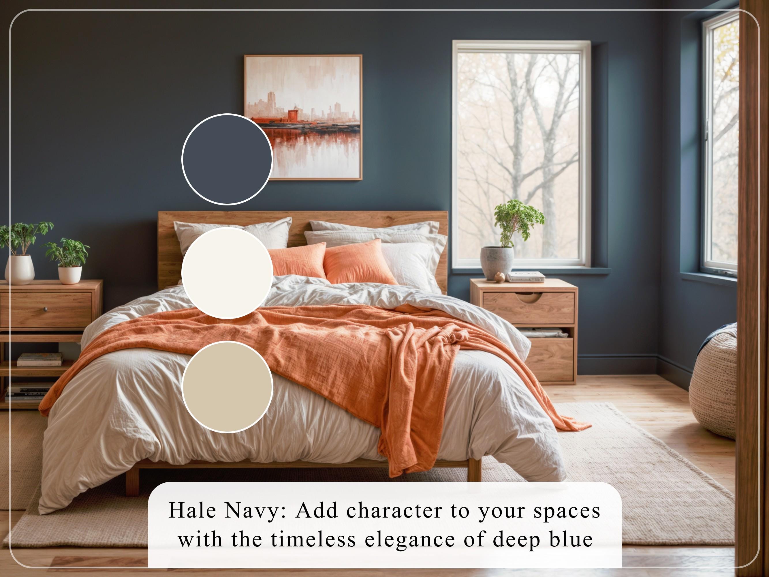 Hale Navy Benjamin Moore Home Paint Palette House Color Scheme Guide ...