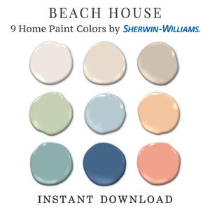 Beach House Sherwin William Home Paint Color Palette Interior Color ...
