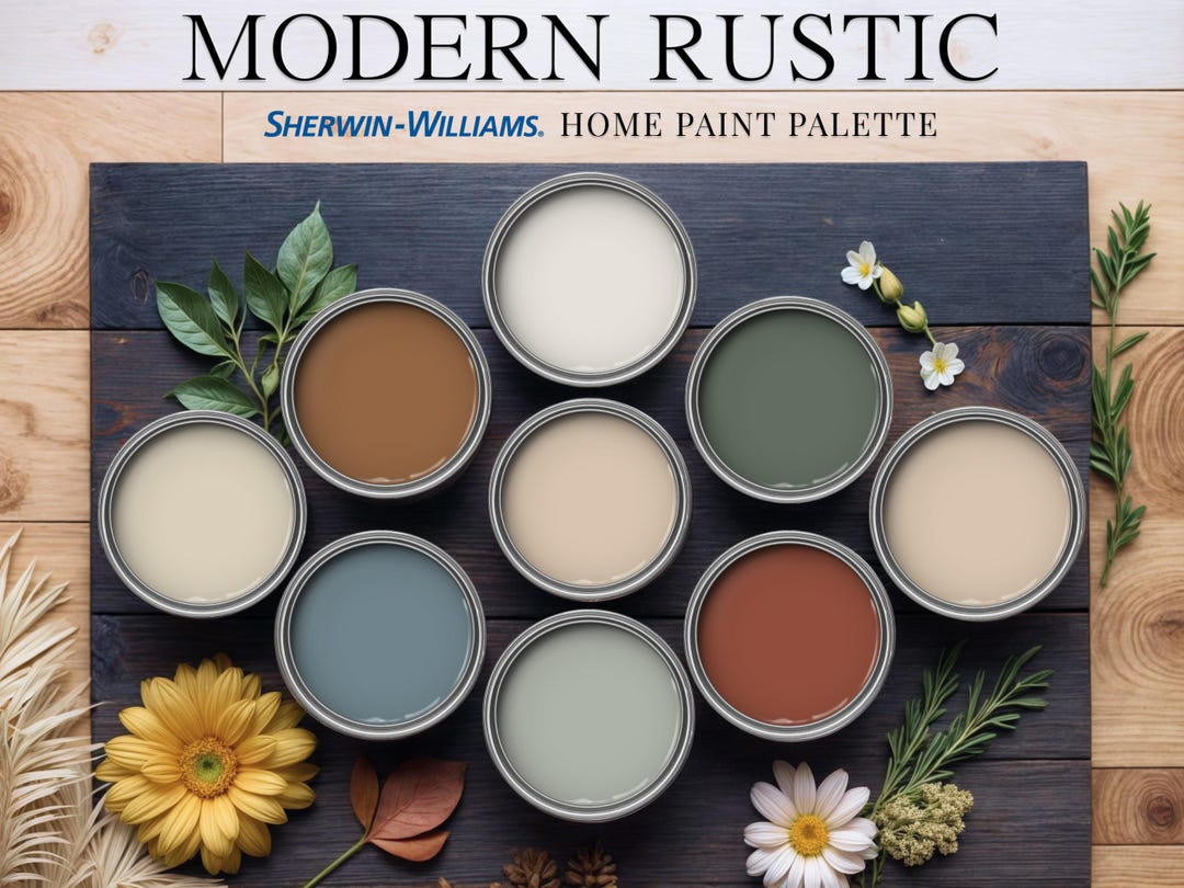 Modern Rustic Home Paint Palette Sherwin Williams Whole House Color ...