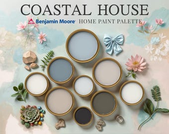 Coastal House Paint Palette Sherwin Williams Modern Calm Neutral Coastal Beach Farmhouse Whole Home Best Interior Design Color Scheme Guide
