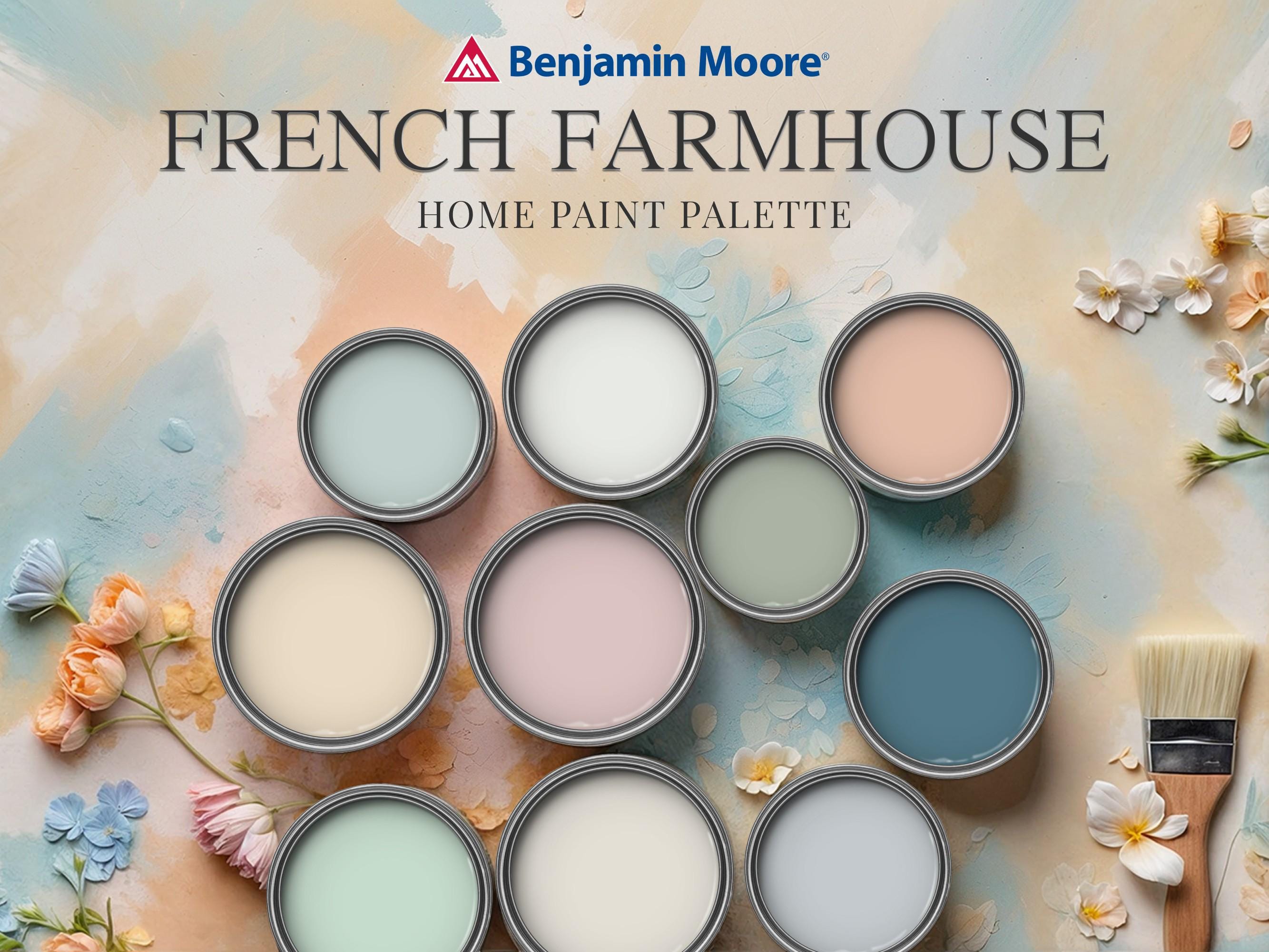 French Farmhouse Benjamin Moore Home Paint Palette Whole House Color ...