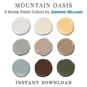 Mountain Oasis Home Paint Palette Colors Sherwin Williams Modern Neutral Warm Color Scheme Interior Wall Design Guide Cozy Farmhouse Cottage image 8