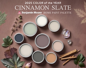 Cinnamon Slate Color of the Year 2025 Benjamin Moore Whole House Best Color Scheme Interior Design Guide Mauve Neutral Modern Earthy Moody
