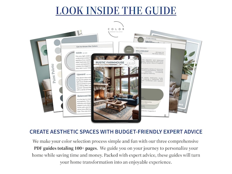 Rustic Farmhouse Home Paint Palette, Sherwin Williams 2024, Whole House Color Scheme, Trendy Interior Paint Design, Cottage & Vintage Vibes image 9