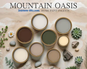 Mountain Oasis Home Paint Palette Colors Sherwin Williams Modern Neutral Warm Color Scheme Interior Wall Design Guide Cozy Farmhouse Cottage