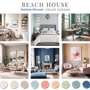 Beach House Sherwin William Home Paint Color Palette Interior Color ...